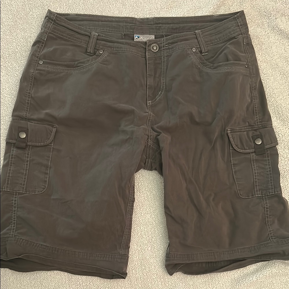 Kuhl Women’s Charcoal Vintage Patina Dye Cargo Shorts